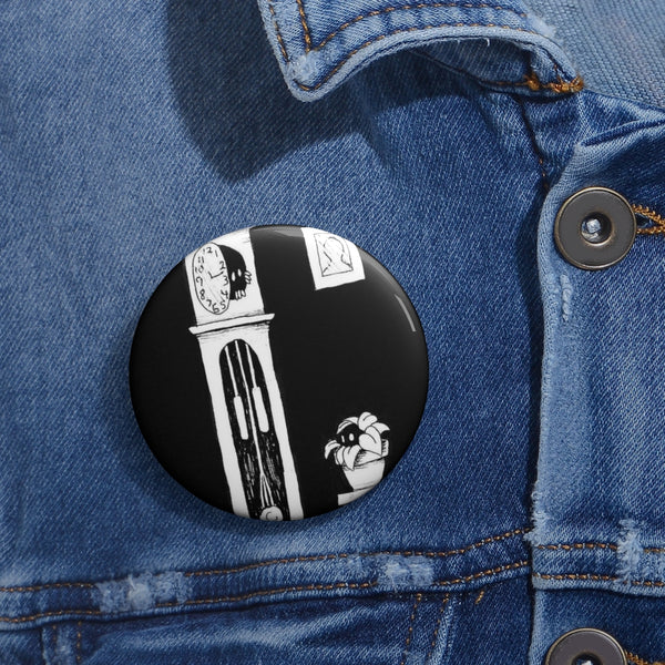 Grandfather's Friends | Surreal Dark Art Pin Button